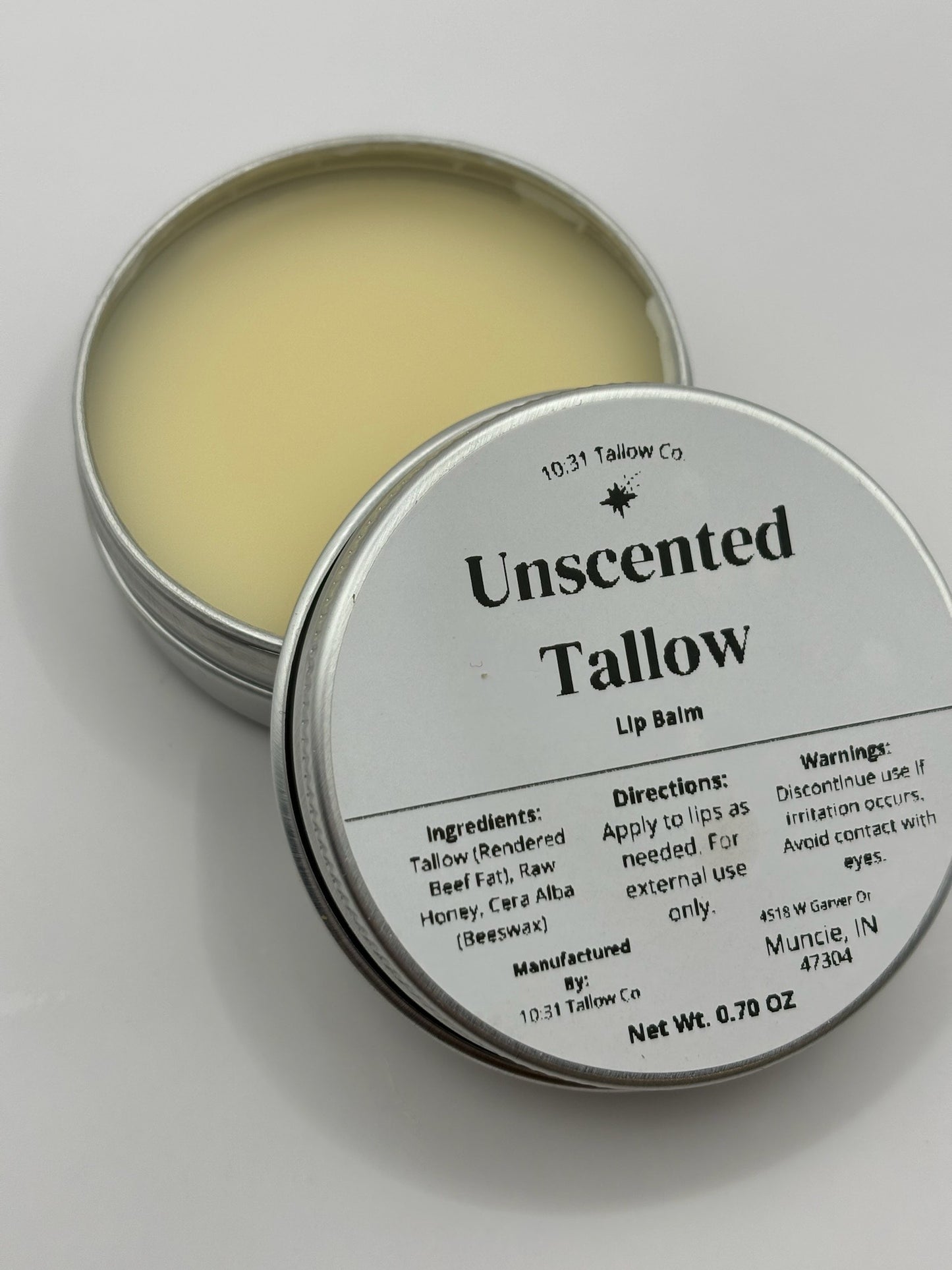 Nourishing Tallow Lip Balm | 0.70 oz | Peppermint & Unscented